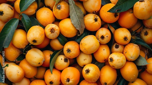 a fresh and clear view of loquat fruit
