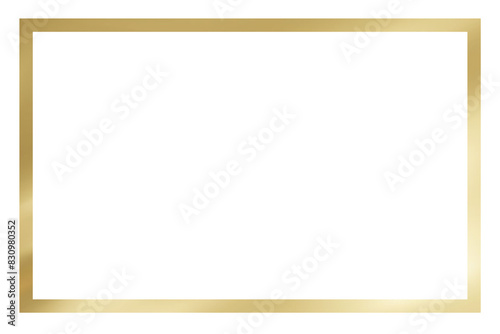 luxury Gold frame border transparent png or isolated on white. Textured golden border for poster, banner, greeting, card, book, print & publication design.