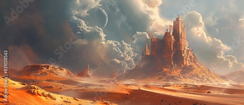 Describe a windswept desert where the shifting sands carry the whispers of nomads and the echoes of forgotten kingdoms.