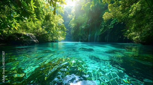 tropical lagoon crystal clear pic