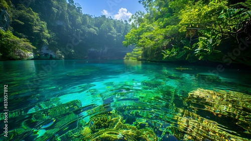 tropical lagoon crystal clear