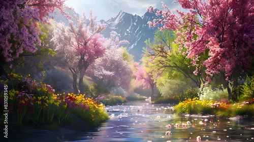 valley river and blooming pic