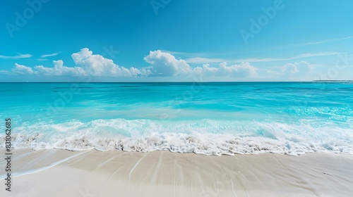 serene beach turquoise sea pic