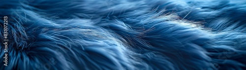 The growth of soft, azure-colored fur in the background