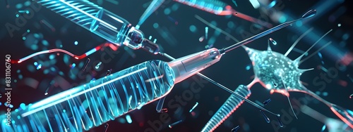 Cutting Edge Genetic Engineering A Futuristic CRISPR Cas9 Process Depicted with Precision
