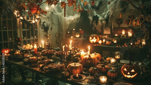 Hosting Halloween parties complete with themed decorations, festive music, and spooky snacks.