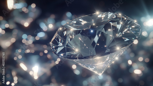 Close-up shot of brilliant diamond. Copy paste area for texture 