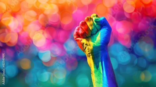 Show your support for the LGBTQ+ community with this powerful fist raised in solidarity. United in diversity, we stand together for equality, acceptance, and love for all.