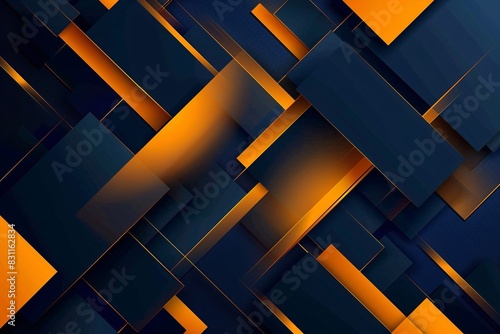 a blue and orange rectangles