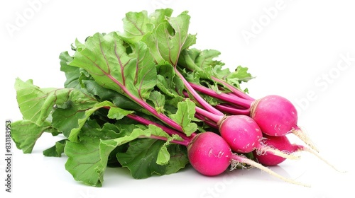 Fresh Radish on a white background