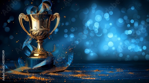 Gold Trophy Cup Embodying Triumph and Glory in Prestigious Awards