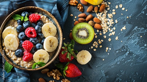 bowl of muesli with berries