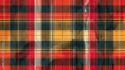 Seamless tartan design featuring a plaid pattern for printing