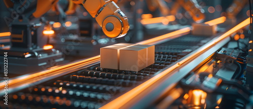 the use of artificial intelligence in industry in the concept of controlling the packaging of food or an organic vegetable products, AI for Factory