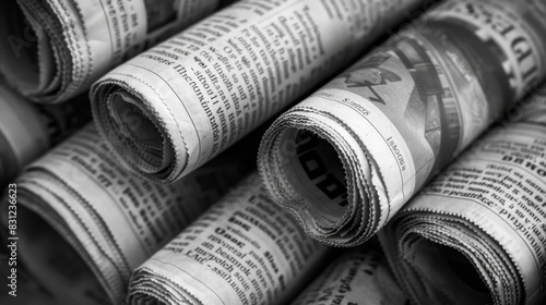 The Rolled Newspapers in Black
