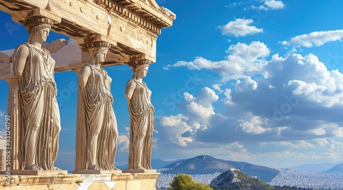 Majestic Statues Adorn the Acropolis of Athens