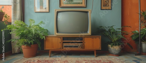 TV in the old days which is an indicator of wealth in the past.
