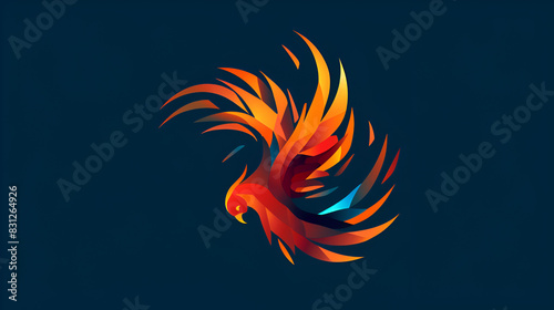 abstract Phoenix bird logo
