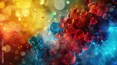 Abstract colorful orbs background