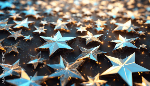 christmas star on a blue background