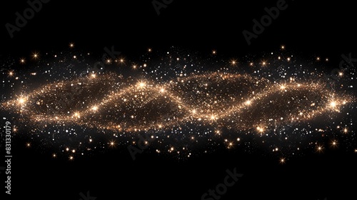 A long, curving line of glittering stars