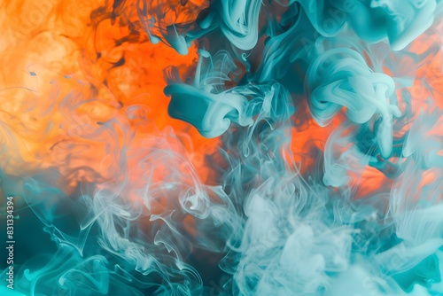 Colorful Abstract Background with Liquid and Smoke