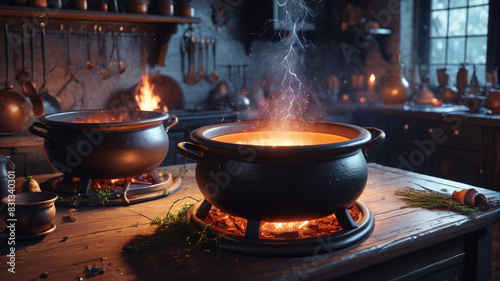 Within the Witch's Kitchen, bubbling cauldrons promise magic and mystery, Generative AI