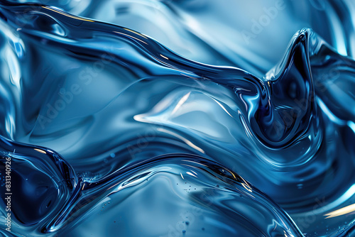 Close up view of blue liquid