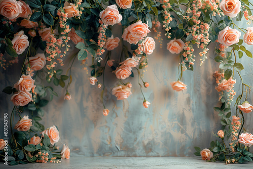 Un magnifique bouquet de fleurs roses et mauves en gros plan, posées sur un vieux bois, incarne la beauté du printemps et de l'été.