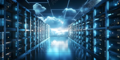 Storing and accessing data securely on scalable cloud servers for remote access. Concept Cloud Storage, Data Security, Remote Access, Scalability, Cloud Servers