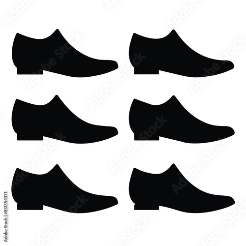 Set of Chelsea shoe icon illustration vector on white background