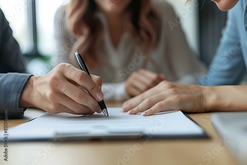 Person writing note with pen on paper