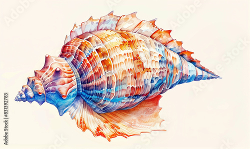 Seashell close-up vibrant colors marine nature