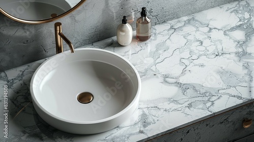 Modern Bathroom Sink With Marble Counter Top