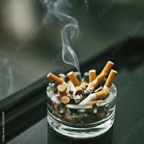 cigarette in ashtray