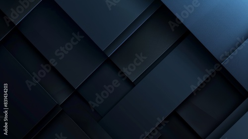 An abstract background with several black blocks randomly arranged together. A three-dimensional background of black blocks in a random arrangement.