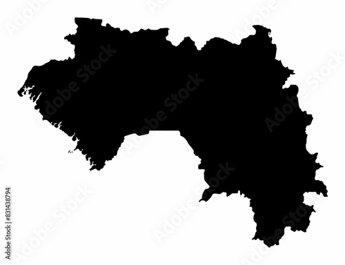 Guinea silhouette map
