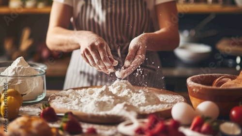 Healthy baking with sugar substitutes like erythritol and stevia, shown in a cozy kitchen setting
