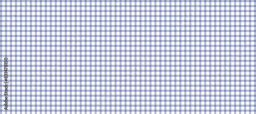 Blue and white plaid fabric texture as a background