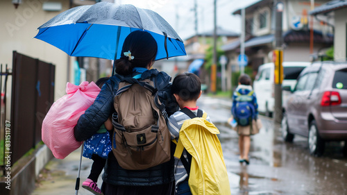 台風の避難 