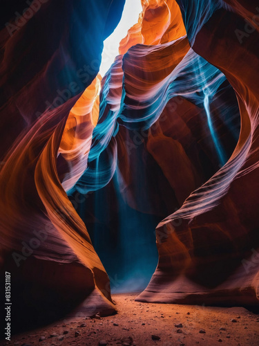 Stunning digital depiction of Antelope Canyon's beauty, with vibrant colors and dramatic lighting.