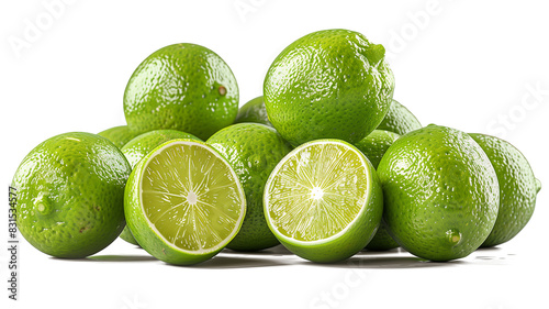 Fresh limes stacked on top of each other in a neat arrangement