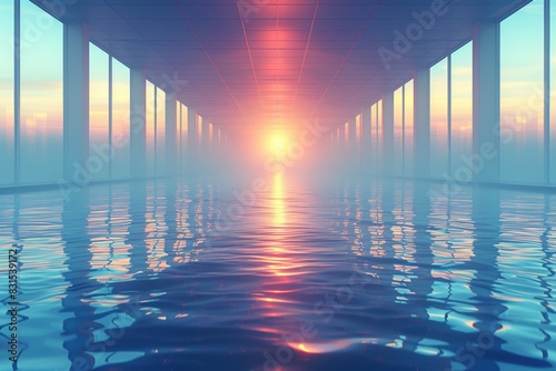 Stunning seaside sunset with colorful reflections on the water creating a breathtaking and serene view