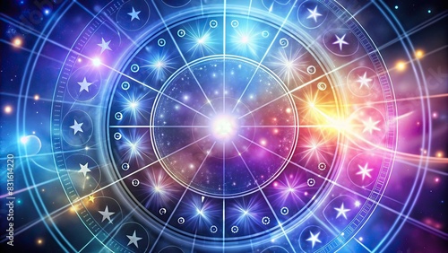 Abstract background with zodiac symbols, representing astrological compatibility