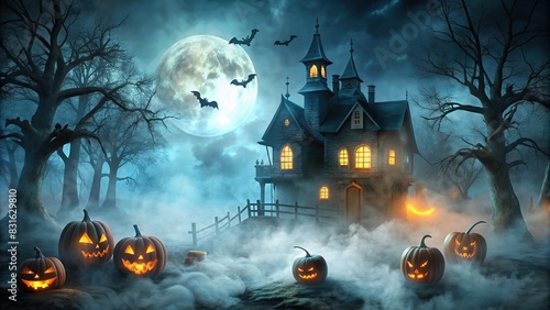 Spooky fog overlay perfect for adding a haunting atmosphere to your designs, featuring a Halloween theme