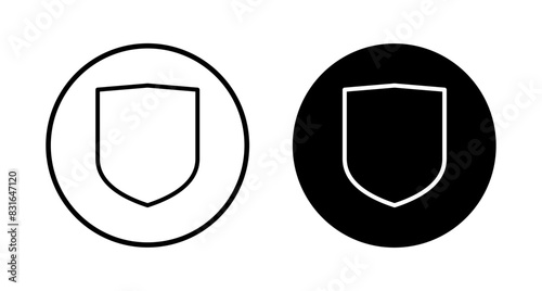 Shield vector vector icon isolated on white background. Protection icon vector. Security vector icon