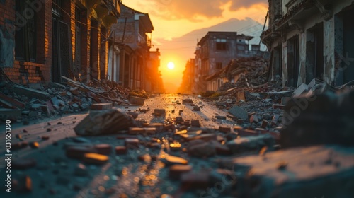 After earthquake devastating.