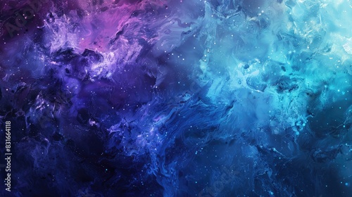 Surreal Cosmic Waves in Blue and Pink 