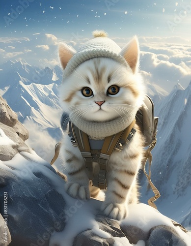 エベレストの登山に成功した猫