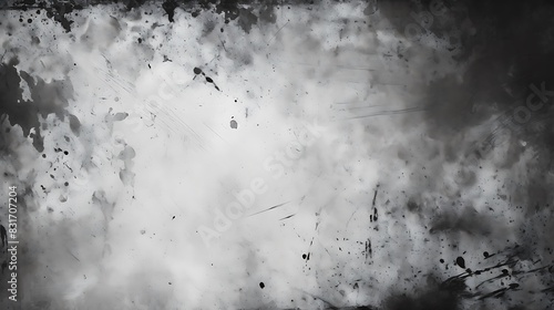 Grunge black and white overlay texture. Abstract surface dust, scratches and rough background concept 